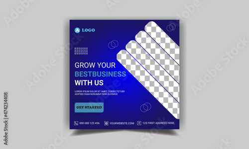 modern corporate and web banner social media post design