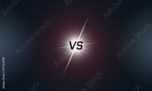 VS letters for cyber sports match competition. Futuristic versus battle screen. Online game fight tournament background. HUD GUI style vector eps Illustration