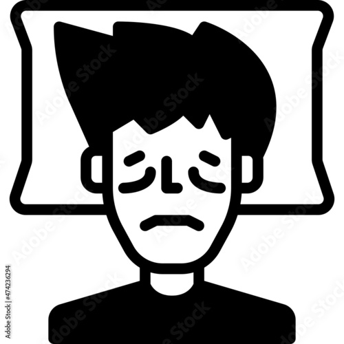 insomnia solid line icon