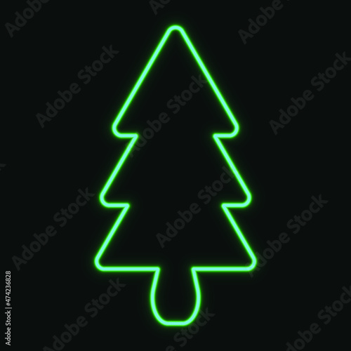 Christmas tree with Neon light © Mahiyar J
