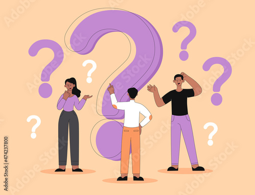 People with question mark