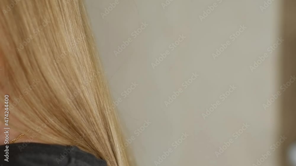 Slow motion. Hair movement in a woman. Slow motion. Hair movement in a woman.
