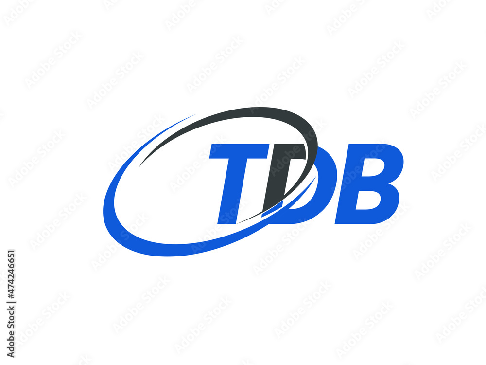 TDB letter creative modern elegant swoosh logo design TDB letter creative modern elegant swoosh logo design