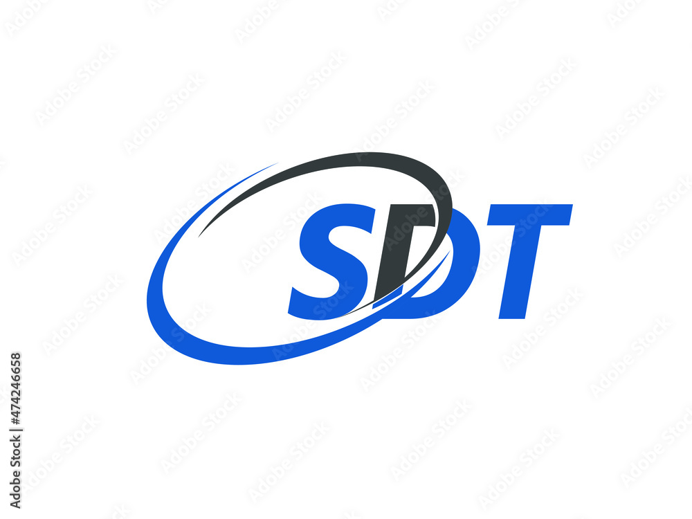 SDT letter creative modern elegant swoosh logo design SDT letter creative modern elegant swoosh logo design