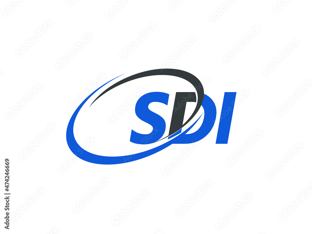 SDI letter creative modern elegant swoosh logo design SDI letter creative modern elegant swoosh logo design