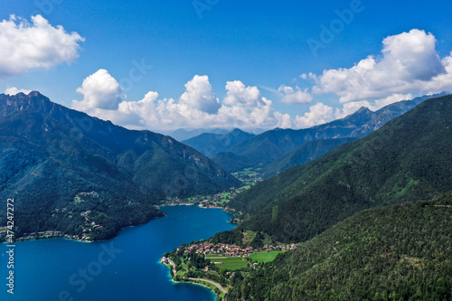 Aerial shot of lake Ledro