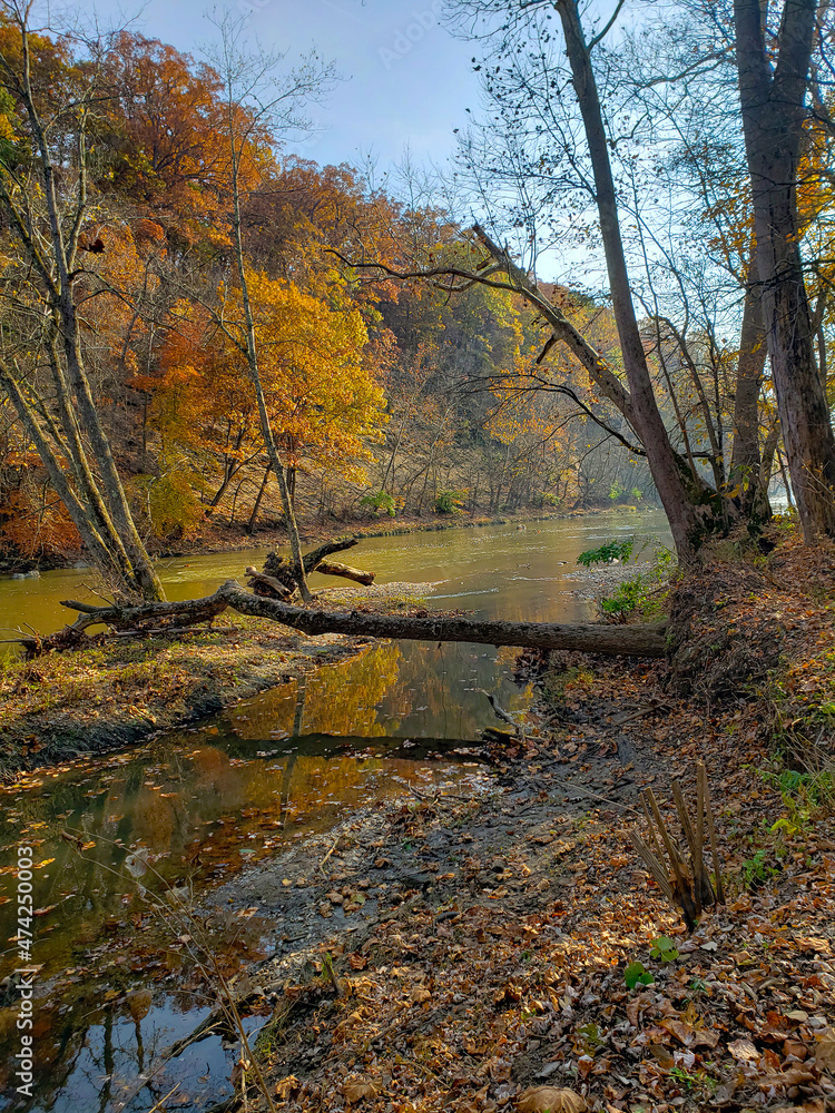 Highbanks Metro park, River Bluff Area, in Autumn, Columbus, Ohio