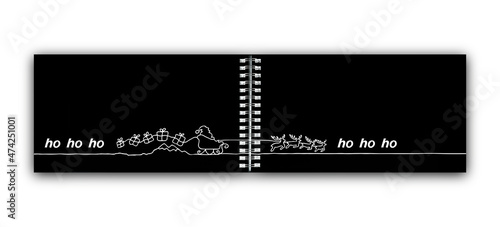 Kalender mit Santa Claus "Ho ho ho"