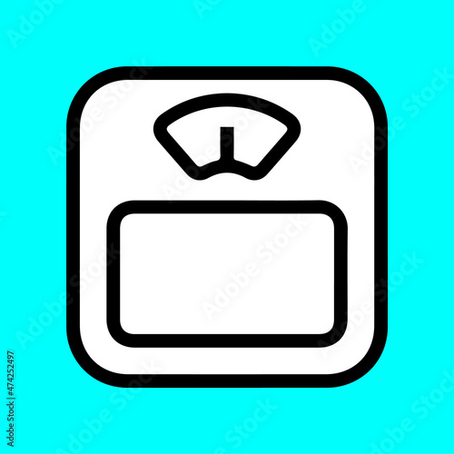 Scale weight health icon vector 