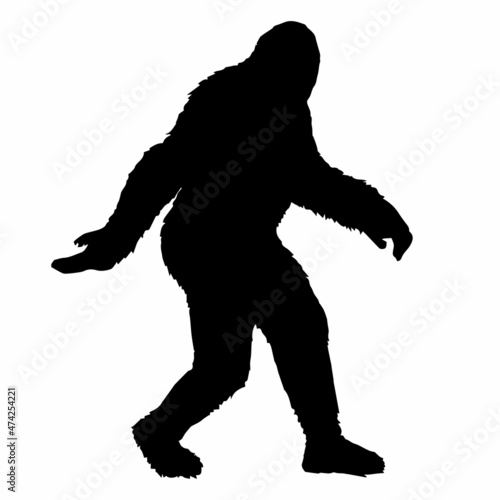 Sasquatch Bigfoot Yeti Silhouette VECTOR EPS SVG AI Cut File photo