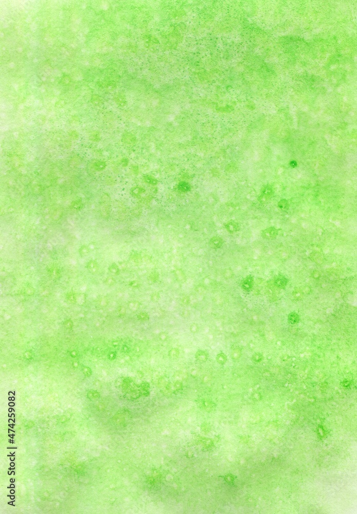 Light watercolor textured background light green with speckles. Salt Effects