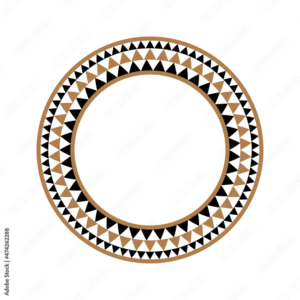 Ethnic african tribal round vector art frame Ethnic african tribal round vector art frame