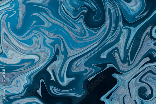 The abstract texture of liquid marble.