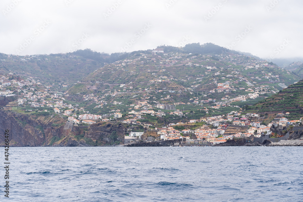 View from the sea of the Funchal city