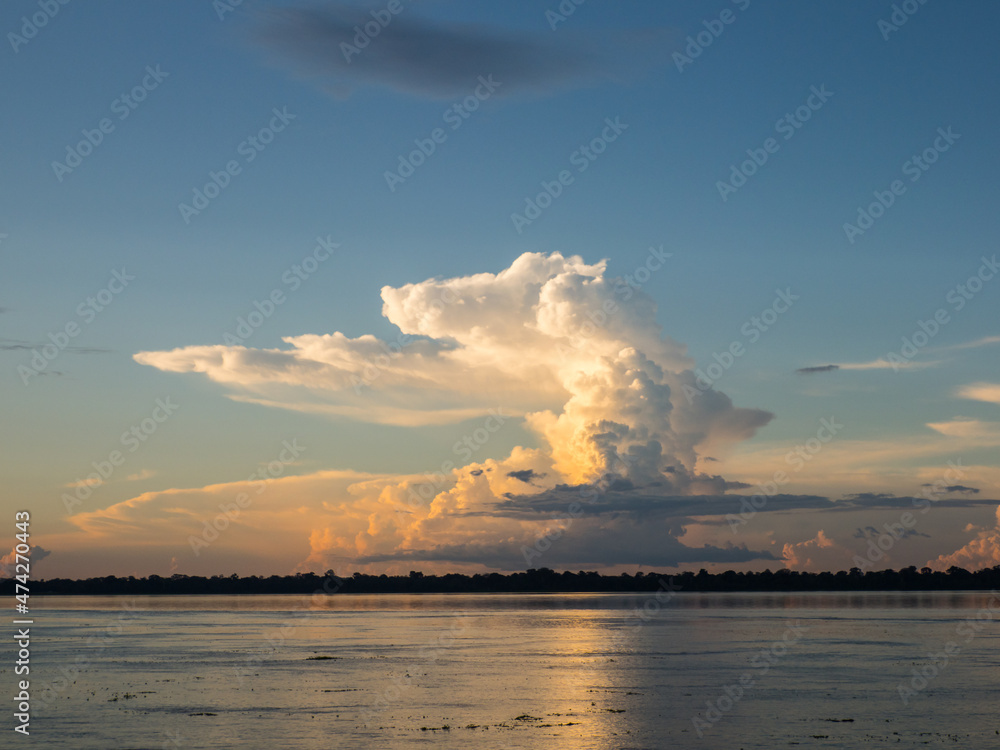 Fotografija Sunset over the Amazon river