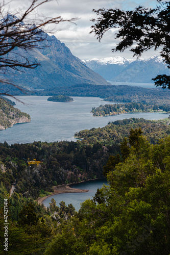 lake and mountains