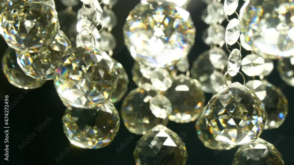Crystal.
Crystal lamp hangs from the ceiling. Crystal.
Crystal lamp hangs from the ceiling.