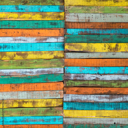 Colourful wooden background.