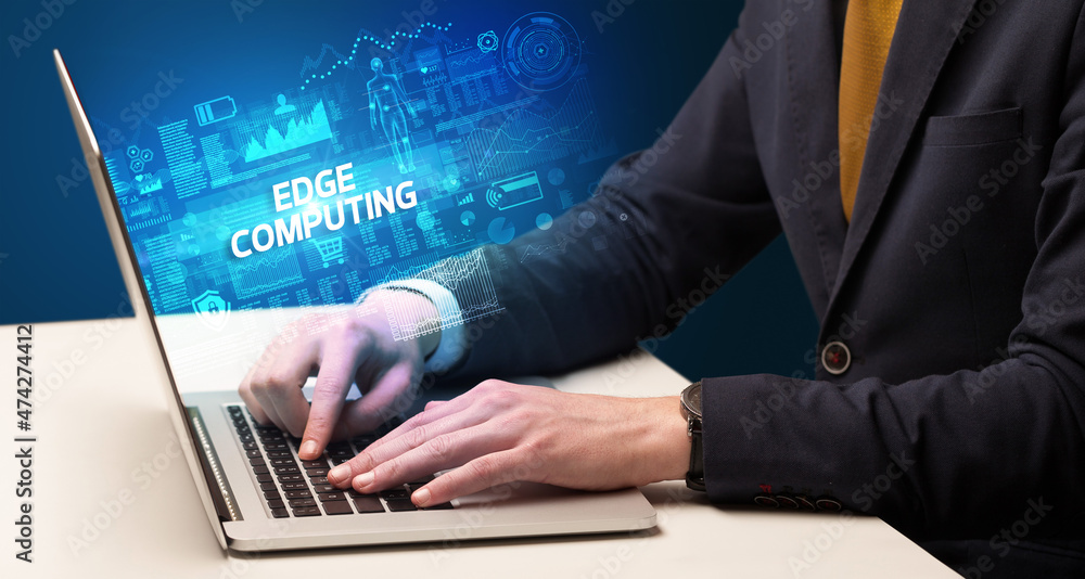 Businessman working on laptop concept Businessman working on laptop concept