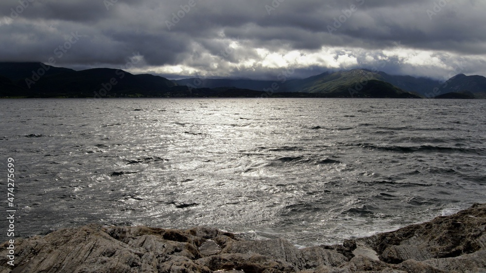 Storm on the sea, Evenes landscape