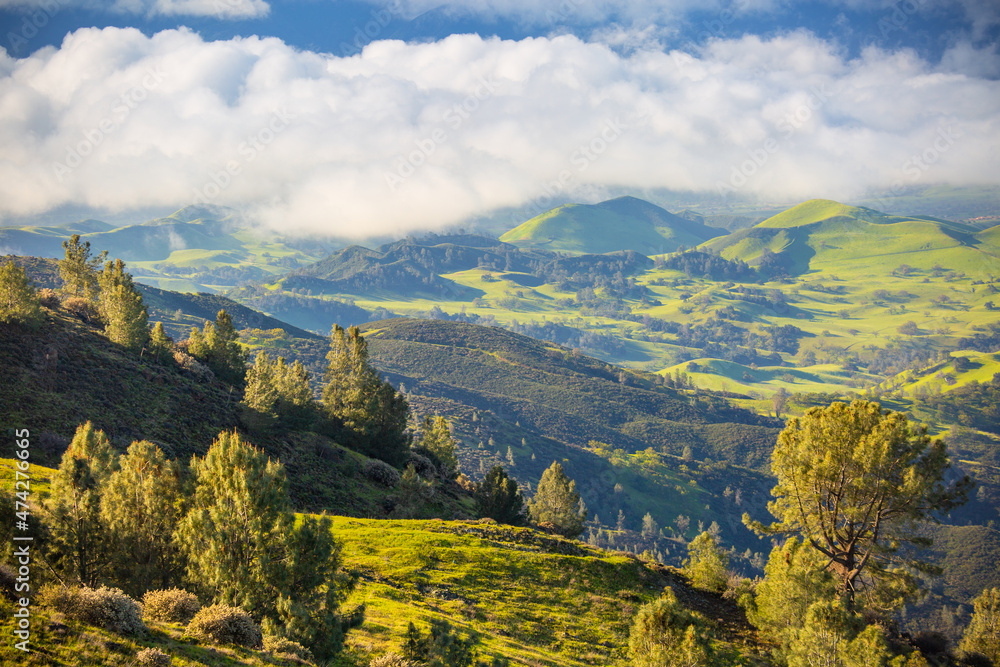 storm clouds over Figueroa Mountain above the Santa Ynez Valley, California