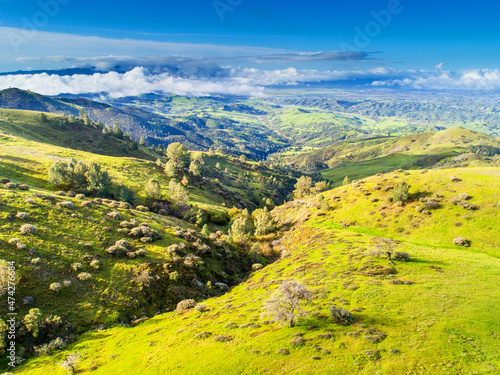 storm clouds over Figueroa Mountain above the Santa Ynez Valley, California photo