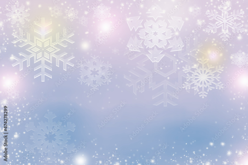 Snowflakes winter abstract background
