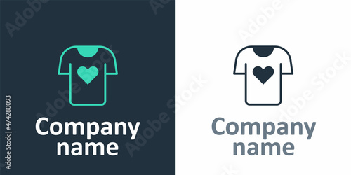 Logotype Clothes donation icon isolated on white background. Logo design template element. Vector