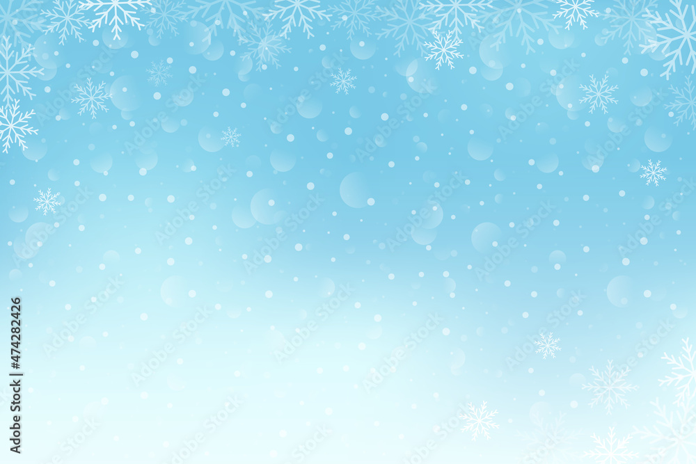 abstract blurred christmas and new year gradient background with bokeh, vector illustration
