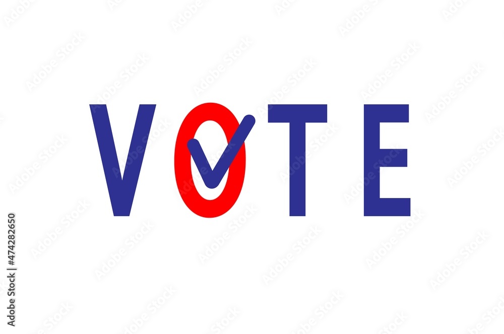 United States of America Presidential election vote banner. Vector vote background for US presidential election. Vector United States of America Presidential election vote banner. Vector vote background for US presidential election. Vector