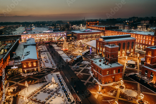 Centrum handlowe zimą