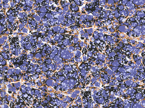 Seamless very peri marbling pattern vector. Traditional Turkish Ebru technique