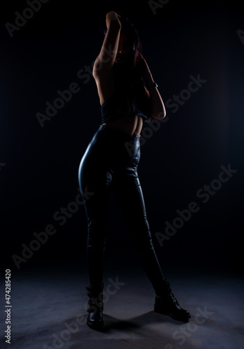 Girl posing on silhouettes