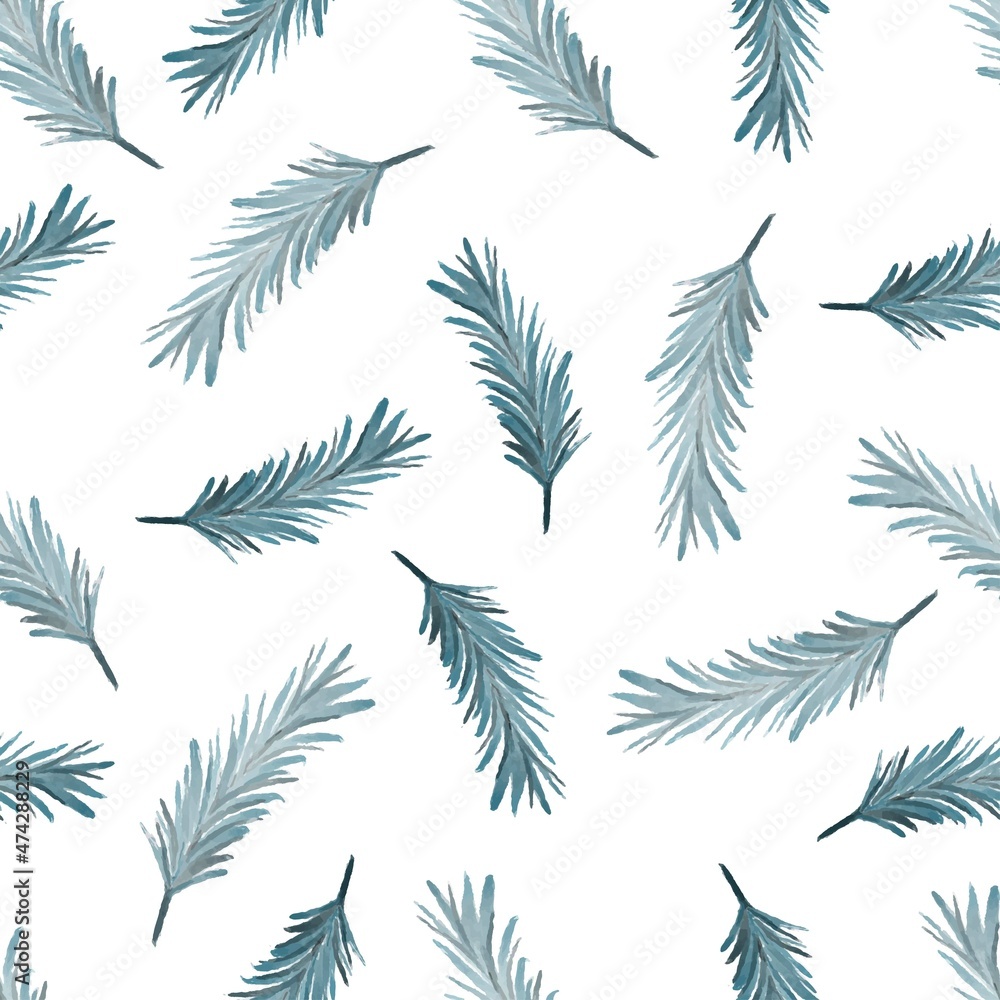 seamless pattern of blue fur 
