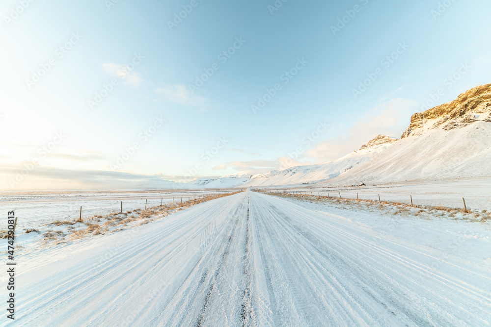 Winter landscape in Snaefellsnes Peninsula, Iceland