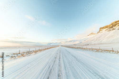 Winter landscape in Snaefellsnes Peninsula  Iceland