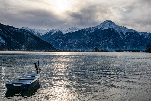 Winter landscape on Lake Como