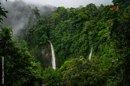 Two waterfalls in La Fortuna Costa Rica photo