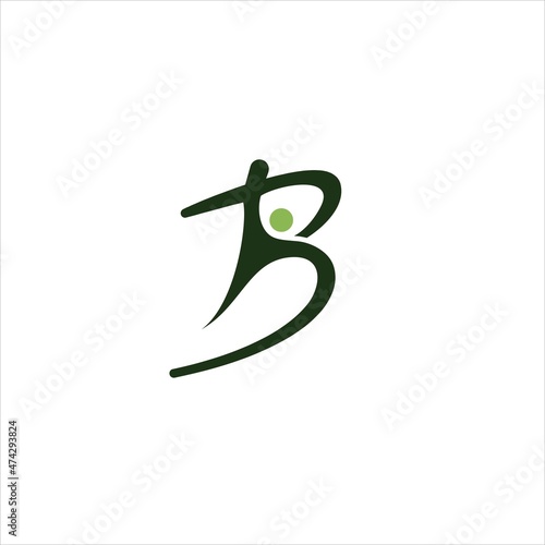 letter b logo vector template fit