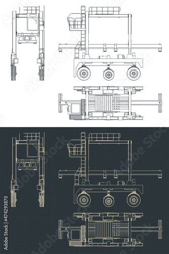 Straddle carrier blueprint
