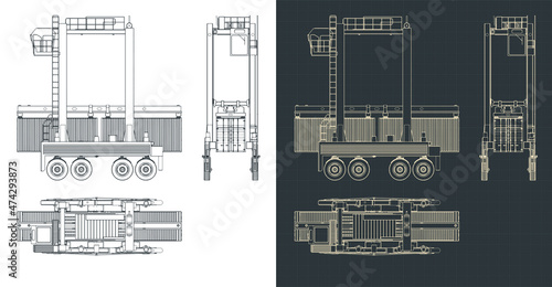 Straddle carrier blueprints