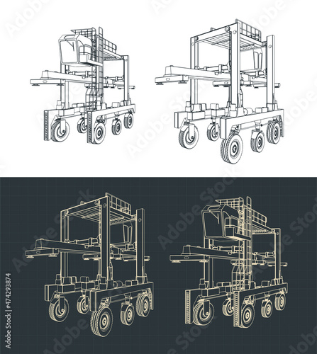 Straddle carrier illustration