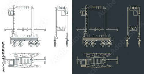 Straddle carrier drawings