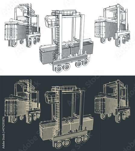 Straddle carrier illustration