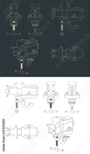 Bench vice blueprints