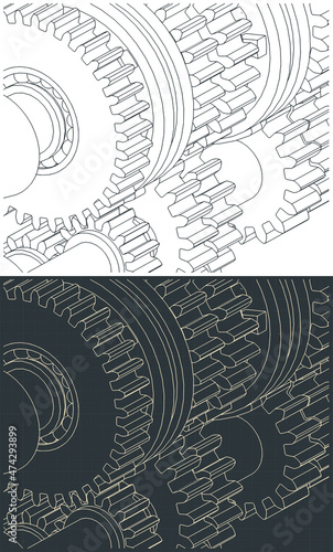 Gearbox mechanism close up