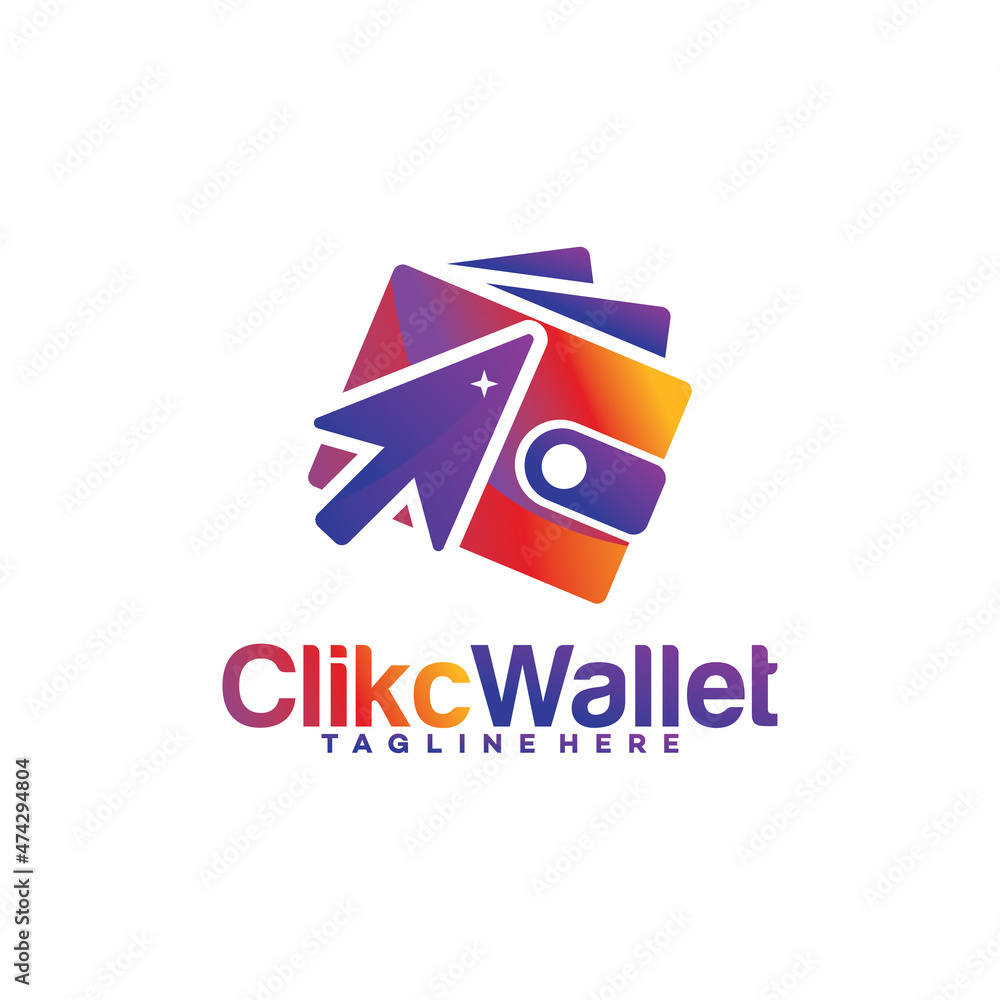 wallet logo icon vector isolated