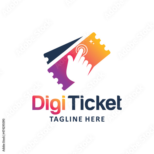 ticket logo icon vector isolated