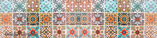 Traditional ornate portuguese decorative color tiles