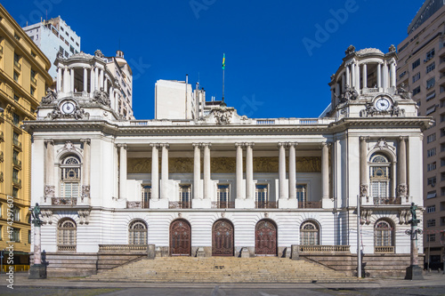 Front view of the Municipal Chamber of Rio de Janeiro, also known as Pedro Ernesto Palace - Rio de Janeiro,  Brazil photo